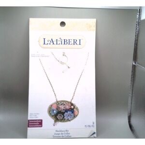 LALIBERI Necklace Kit Swarovski Elements Floral Pendant DIY Jewelry Making 34pc